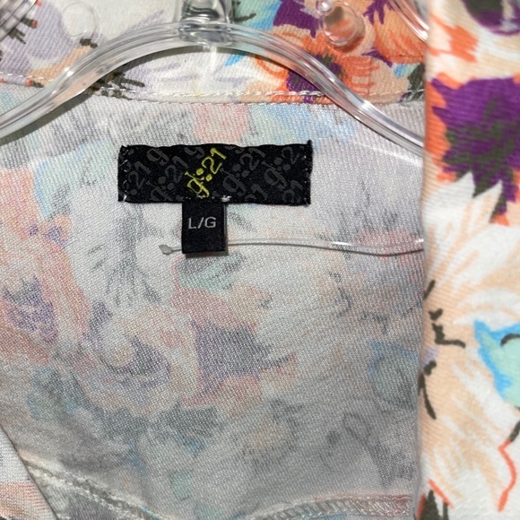 Forever21 G21 Denim antique rose print jacket - Picture 3 of 4